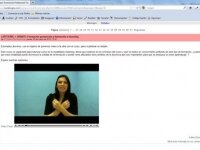 Imagen del curso de FPE "Tutoría y Enseñanza para e-Learning" Una e-ilse en video interpreta en lengua de signos el texto de tutora del curso