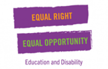 logo Equal Right, Equal Opportunity: Education and Disability