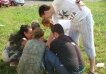 Group of people on the lawn